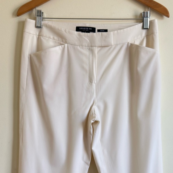 Lafayette 148 || Woman’s Cream Ivory Lrving wool Stretch Pants size 2 - Picture 4 of 15